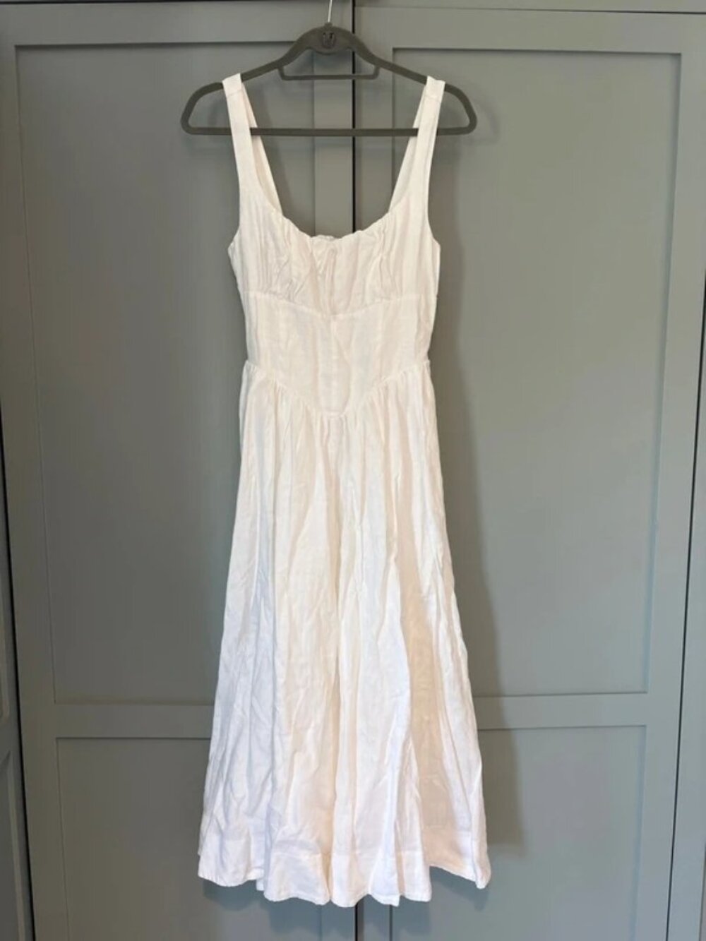 Reformation White Linen Maxi Dress, US 8